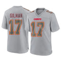 Tlead KC.Chiefs #17 Alohi Gilman Player Gray Atmosphere Fashion Game Stitched Jerseys