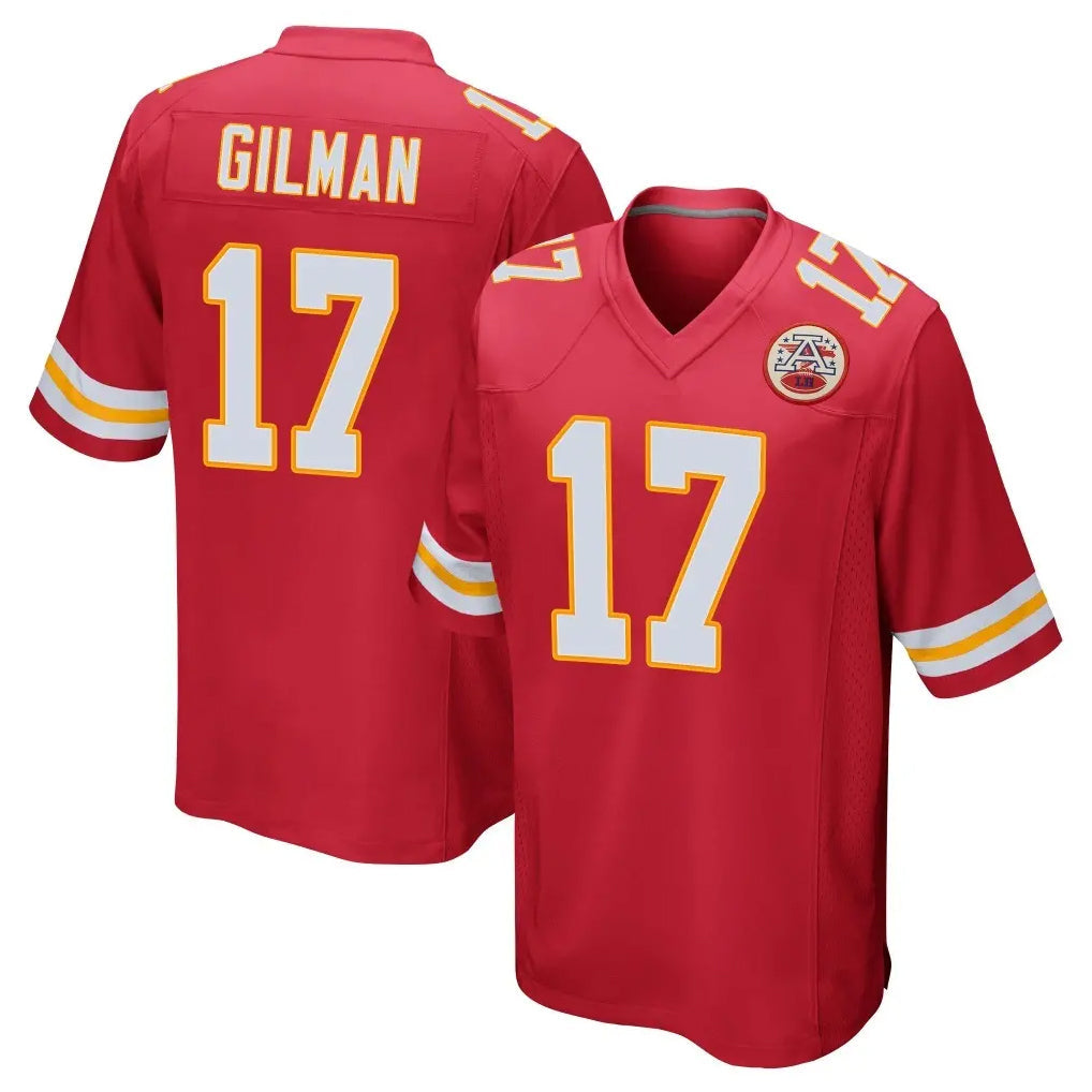 Tlead KC.Chiefs #17 Alohi Gilman Player Red Home Game Stitched Jerseys