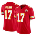 Tlead KC.Chiefs #17 Alohi Gilman Player Red Limited Vapor F.U.S.E. Home Game Stitched Jerseys