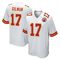 Tlead KC.Chiefs #17 Alohi Gilman Player White Home Game Stitched Jerseys