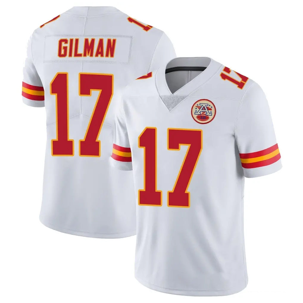 Tlead KC.Chiefs #17 Alohi Gilman Player White Limited Vapor Untouchable Home Game Stitched Jerseys