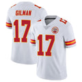 Tlead KC.Chiefs #17 Alohi Gilman Player White Limited Vapor Untouchable Home Game Stitched Jerseys