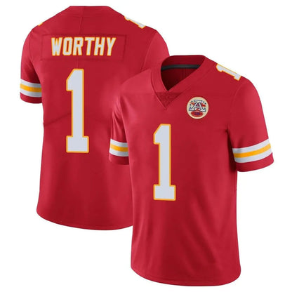 Tlead KC.Chiefs #1 Xavier Worthy Player Red Limited Vapor Untouchable Home Game Stitched Jerseys