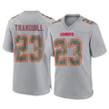 Tlead KC.Chiefs #23 Drue Tranquill Player Gray Atmosphere Fashion Game Stitched Jerseys