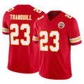 Tlead KC.Chiefs #23 Drue Tranquill Player Red Limited Vapor F.U.S.E. Home Game Stitched Jerseys