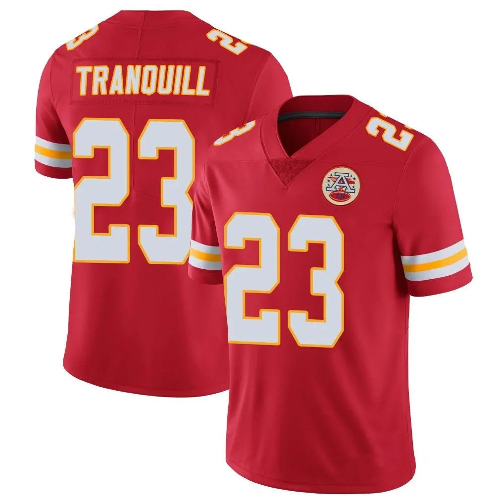 Tlead KC.Chiefs #23 Drue Tranquill Player Red Limited Vapor Untouchable Home Game Stitched Jerseys