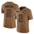 Tlead KC.Chiefs #2 Tyquan Thornton Player Brown Salute To Service Limited Stitched Jerseys