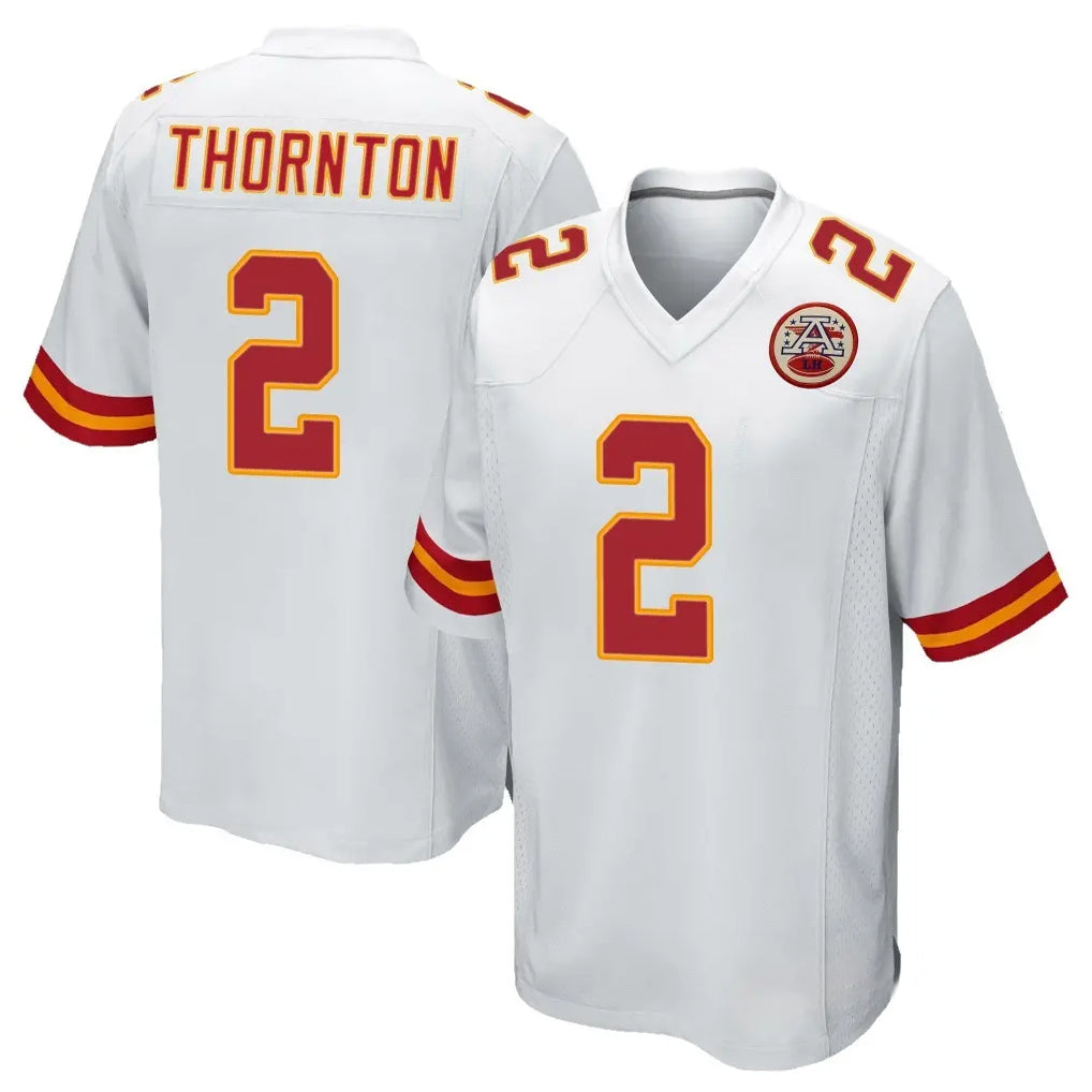 Tlead KC.Chiefs #2 Tyquan Thornton Player White Home Game Stitched Jerseys