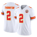 Tlead KC.Chiefs #2 Tyquan Thornton Player White Limited Vapor F.U.S.E. Home Game Stitched Jerseys