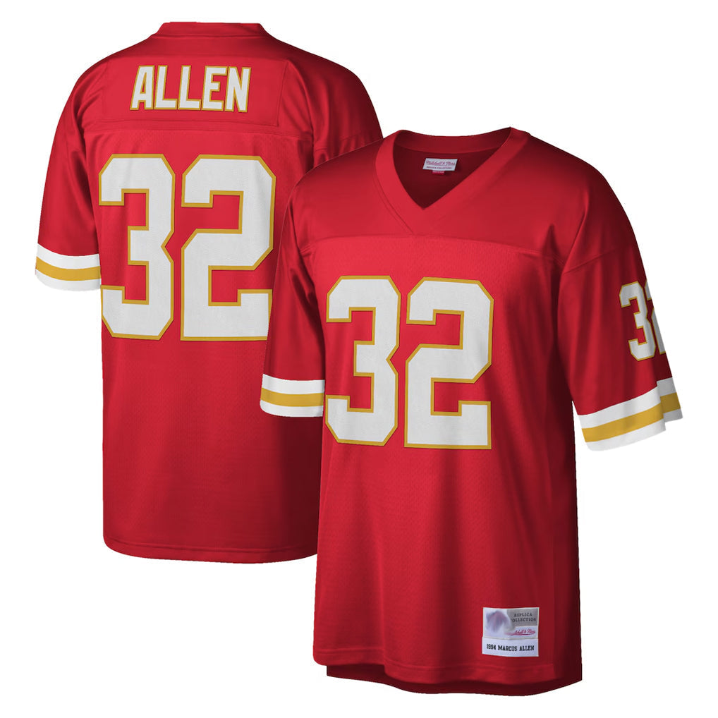 Tlead KC.Chiefs #32 Marcus Allen Player Red Mitchell & Ness Legacy Replica Stitched Jerseys