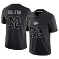Tlead KC.Chiefs #32 Nick Bolton Player Black RFLCTV Limited Stitched Jerseys
