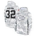 Tlead KC.Chiefs #32 Nick Bolton Player Salute to Service Hoodies Stitched Jerseys