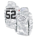 Tlead KC.Chiefs #52 Creed Humphrey Player Arctic Camo Salute to Service Hoodies Limited Game Stitched Jerseys