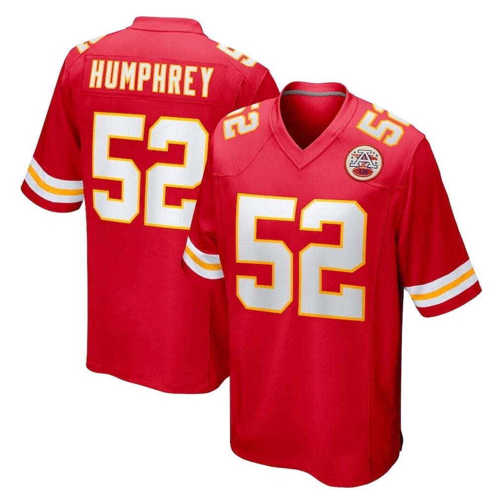 Tlead KC.Chiefs #52 Creed Humphrey Player Red Home Game Stitched Jerseys