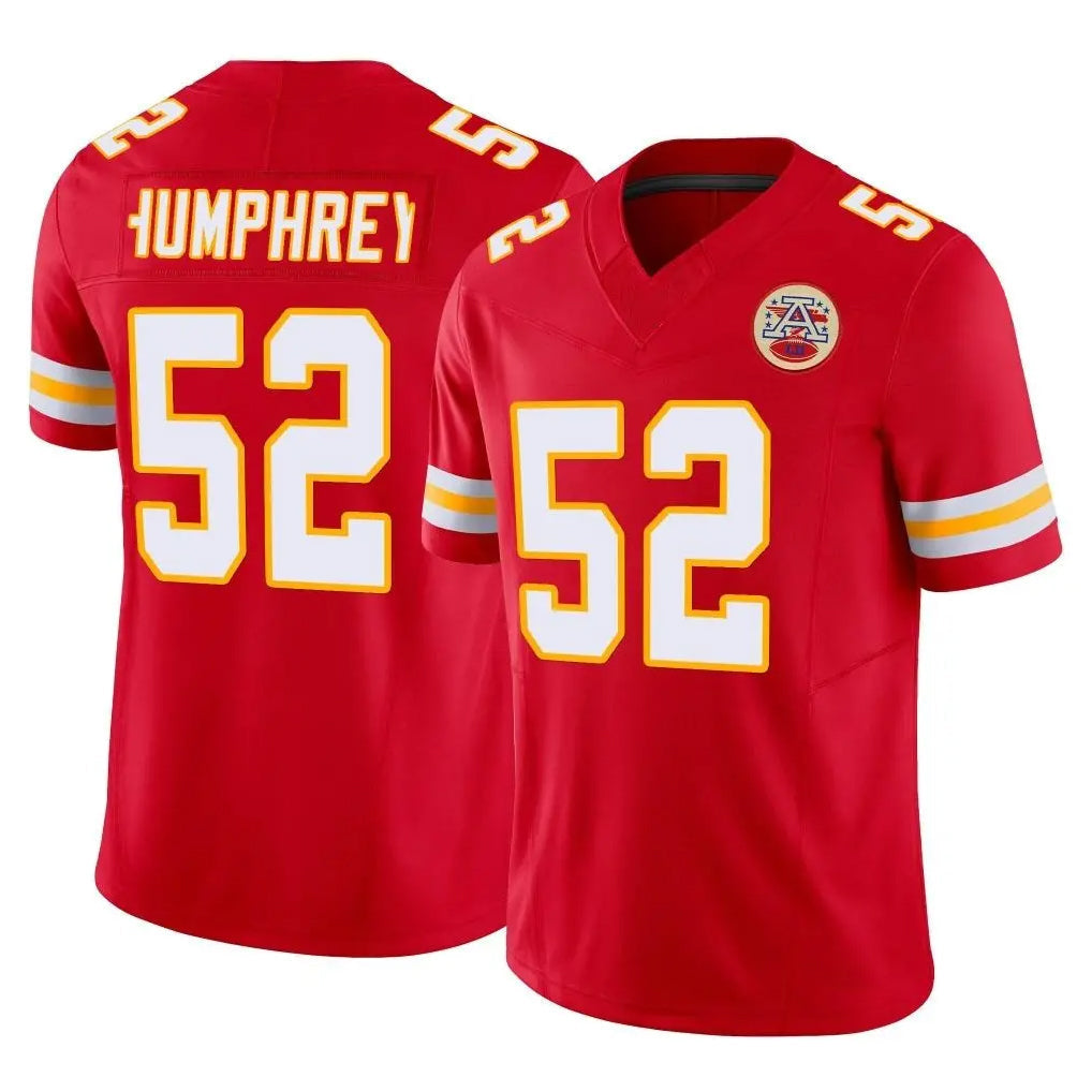 Tlead KC.Chiefs #52 Creed Humphrey Player Red Limited Vapor F.U.S.E. Home Game Stitched Jerseys