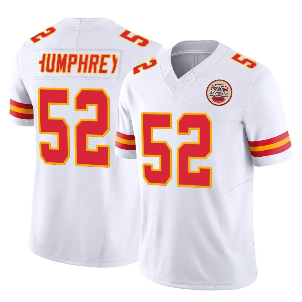 Tlead KC.Chiefs #52 Creed Humphrey Player White Limited Vapor F.U.S.E. Home Game Stitched Jerseys
