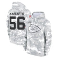 Tlead KC.Chiefs #56 George Karlaftis Player Arctic Camo Salute to Service Hoodies Limited Game Stitched Jerseys