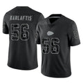 Tlead KC.Chiefs #56 George Karlaftis Player Black Limited Reflective Game Stitched Jerseys