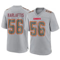 Tlead KC.Chiefs #56 George Karlaftis Player Gray Atmosphere Fashion Game Stitched Jerseys