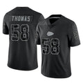 Tlead KC.Chiefs #58 Derrick Thomas Player Black Limited Reflective Game Stitched Jerseys