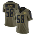 Tlead KC.Chiefs #58 Derrick Thomas Player Olive Salute To Service Limited Game Stitched Jerseys