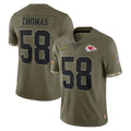Tlead KC.Chiefs #58 Derrick Thomas Player Olive Salute To Service Limited Stitched Jerseys