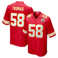Tlead KC.Chiefs #58 Derrick Thomas Player Red Home Game Stitched Jerseys