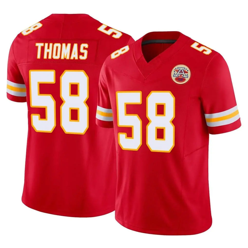 Tlead KC.Chiefs #58 Derrick Thomas Player Red Limited Vapor F.U.S.E. Home Game Stitched Jerseys