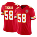 Tlead KC.Chiefs #58 Derrick Thomas Player Red Limited Vapor F.U.S.E. Home Game Stitched Jerseys