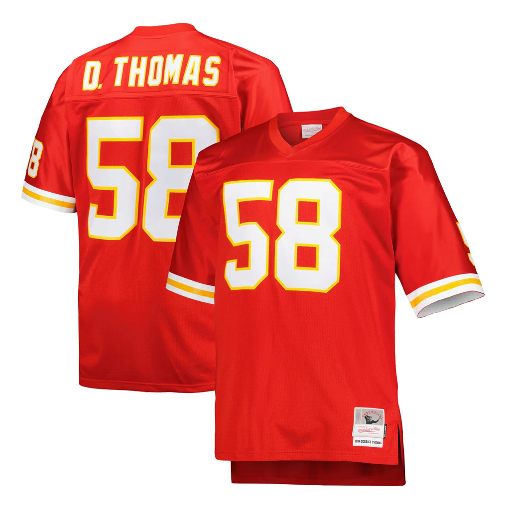 Tlead KC.Chiefs #58 Derrick Thomas Player Red Mitchell & Ness 1994 Throwback Retired Stitched Jerseys