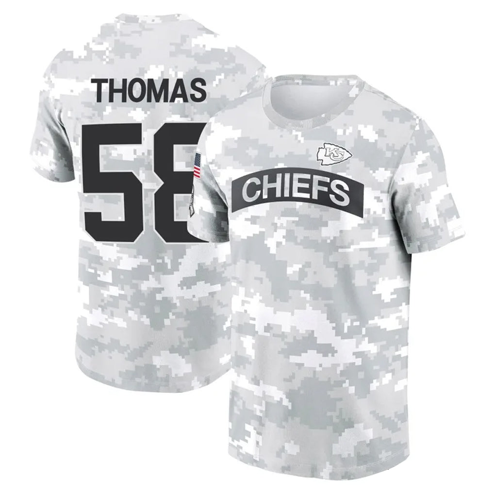 Tlead KC.Chiefs #58 Derrick Thomas Player Salute to Service Hoodies & T-Shirts Stitched Jerseys