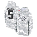 Tlead KC.Chiefs #5 Mansoor Delane Player Arctic Camo Salute to Service Hoodies Limited Game Stitched Jerseys