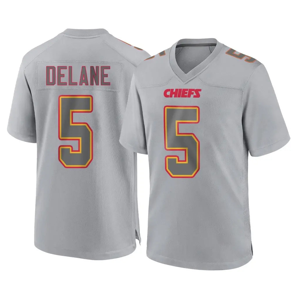 Tlead KC.Chiefs #5 Mansoor Delane Player Gray Atmosphere Fashion Game Stitched Jerseys