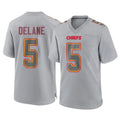 Tlead KC.Chiefs #5 Mansoor Delane Player Gray Atmosphere Fashion Game Stitched Jerseys