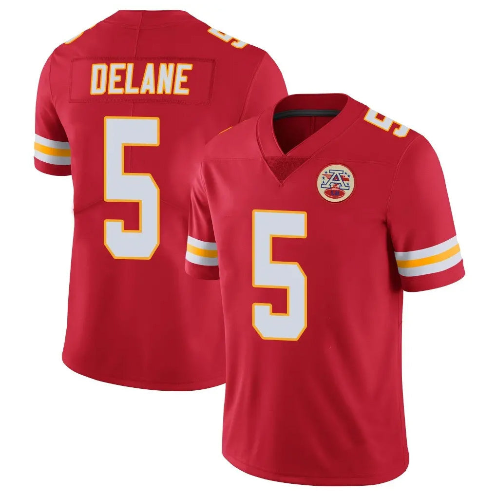 Tlead KC.Chiefs #5 Mansoor Delane Player Red Limited Vapor Untouchable Home Game Stitched Jerseys