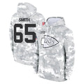 Tlead KC.Chiefs #65 Trey Smith Player Arctic Camo Salute to Service Hoodies Limited Game Stitched Jerseys
