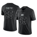 Tlead KC.Chiefs #65 Trey Smith Player Black Limited Reflective Game Stitched Jerseys