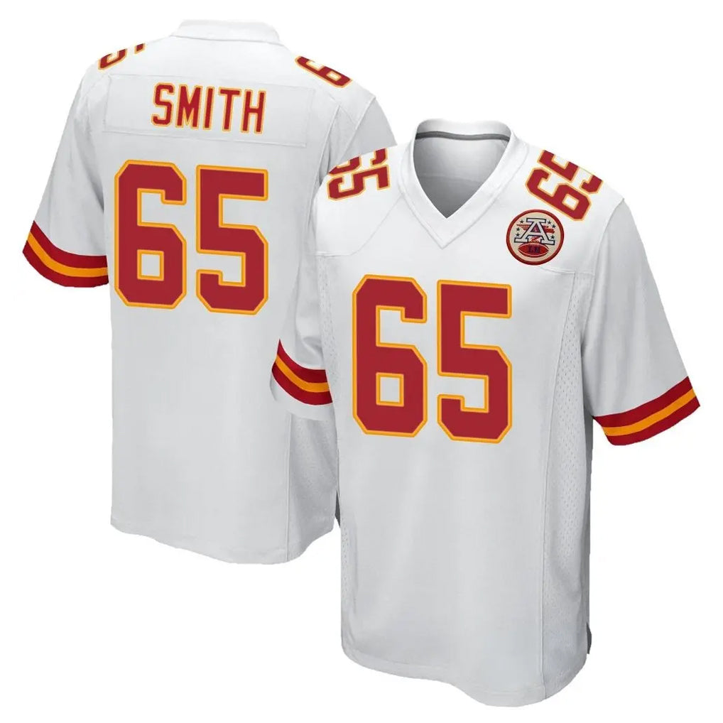 Tlead KC.Chiefs #65 Trey Smith Player White Home Game Stitched Jerseys