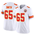 Tlead KC.Chiefs #65 Trey Smith Player White Limited Vapor F.U.S.E. Home Game Stitched Jerseys