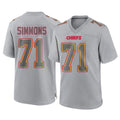 Tlead KC.Chiefs #71 Josh Simmons Player Gray Atmosphere Fashion Game Stitched Jerseys