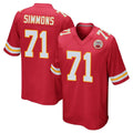 Tlead KC.Chiefs #71 Josh Simmons Player Red Home Game Stitched Jerseys