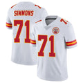 Tlead KC.Chiefs #71 Josh Simmons Player White Limited Vapor Untouchable Home Game Stitched Jerseys