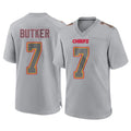 Tlead KC.Chiefs #7 Harrison Butker Player Gray Atmosphere Fashion Game Stitched Jerseys