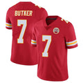 Tlead KC.Chiefs #7 Harrison Butker Player Red Limited Vapor Untouchable Home Game Stitched Jerseys