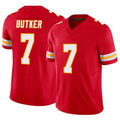 Tlead KC.Chiefs #7 Harrison Butker Player Red Vapor F.U.S.E. Limited Stitched Jerseys