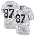 Tlead KC.Chiefs #87 Travis Kelce Player Arctic Camo Salute to Service Limited Stitched Jerseys