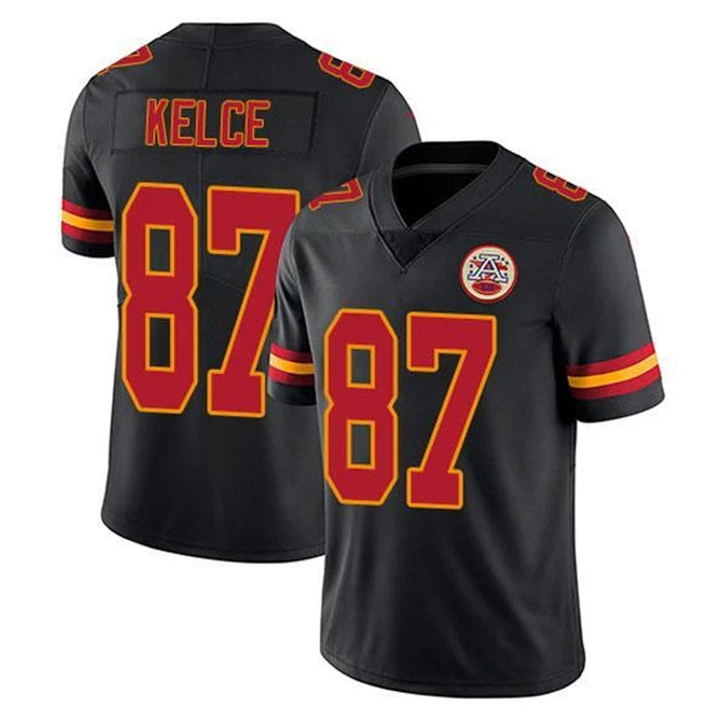 Tlead KC.Chiefs #87 Travis Kelce Player Black Limited Vapor Untouchable Home Game Stitched Jerseys