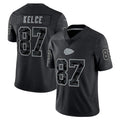 Tlead KC.Chiefs #87 Travis Kelce Player Black RFLCTV Limited Stitched Jerseys