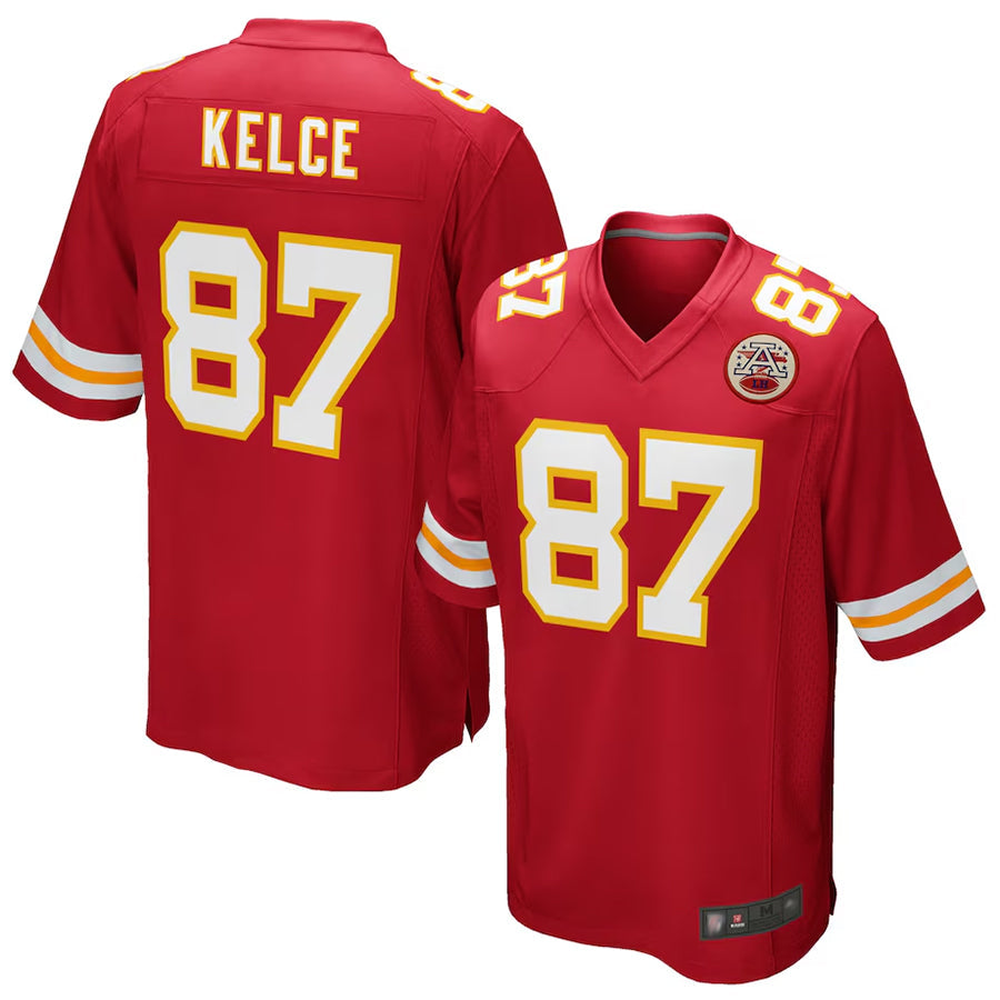 Tlead KC.Chiefs #87 Travis Kelce Player Red Team Color Game Stitched Jerseys