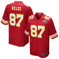 Tlead KC.Chiefs #87 Travis Kelce Player Red Team Color Game Stitched Jerseys